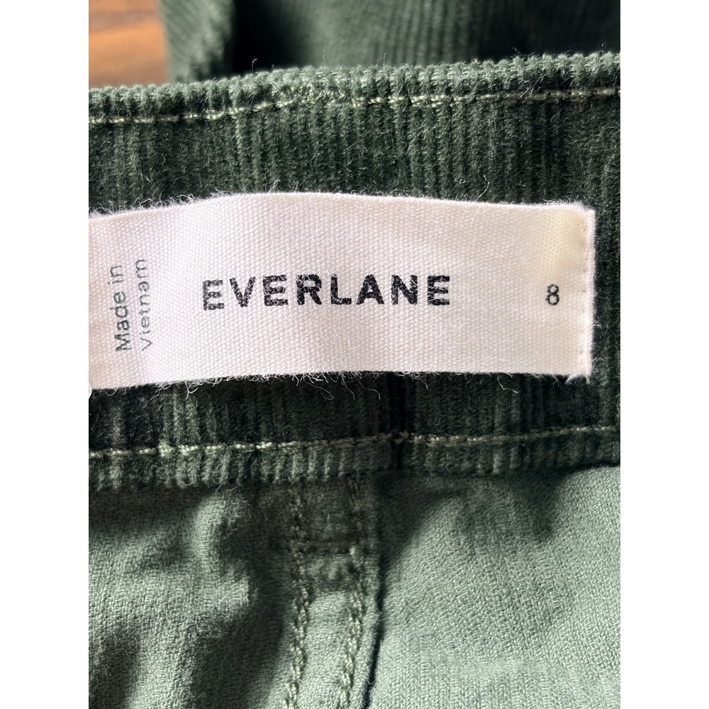 Everlane Way High Utility Corduroy Pants Womens 8 Forest Green High Rise - Picture 6 of 11